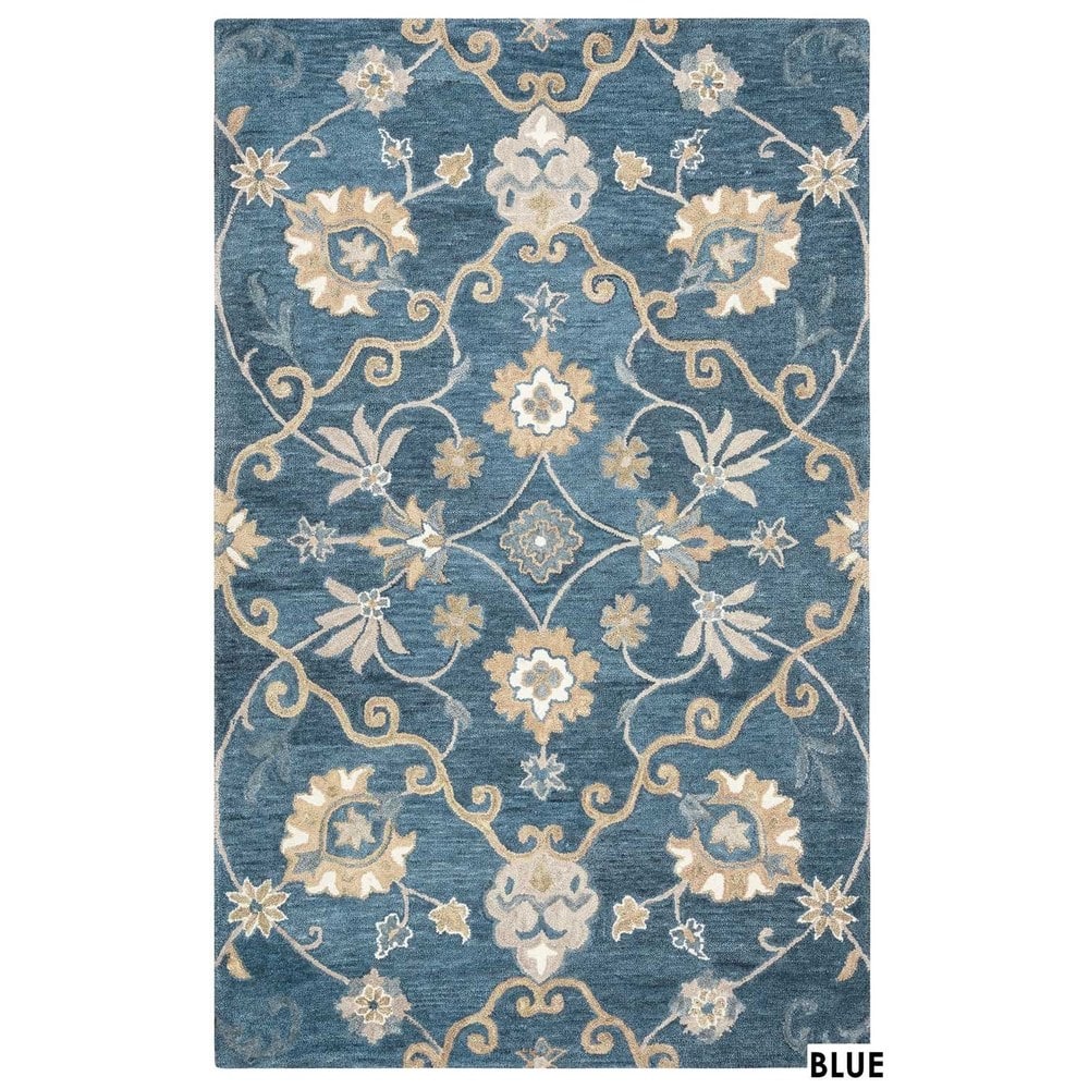 Alora Decor Napoli Hand-tufted Floral Scrollwork Wool Rug