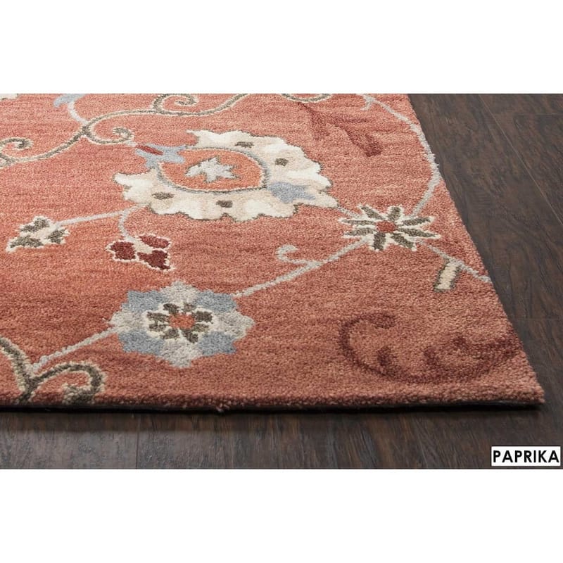 Alora Decor Napoli Hand-tufted Floral Scrollwork Wool Rug