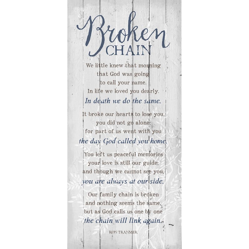 Dexsa 'Broken Chain' Wood Wall Plaque