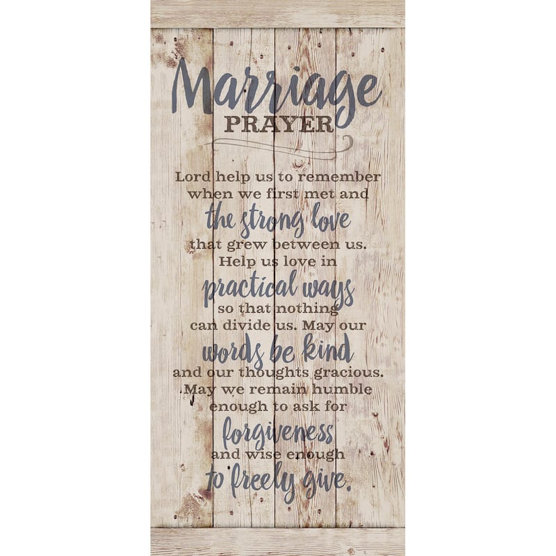 Dexsa Marriage Prayer New Horizons Wood Plaque