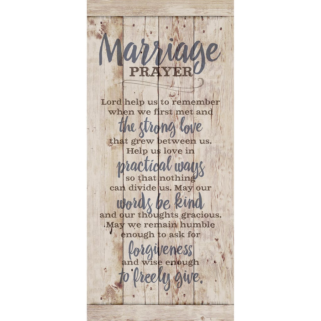 Dexsa Marriage Prayer New Horizons Wood Plaque