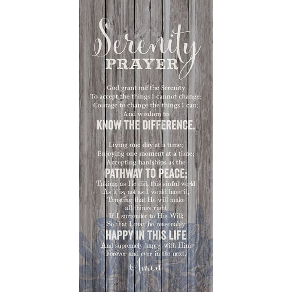 slide 1 of 1, Dexsa Serenity Prayer New Horizons Wood Plaque