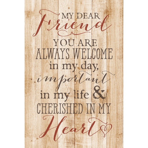 shop dexsa my dear friend new horizons wood plaque with