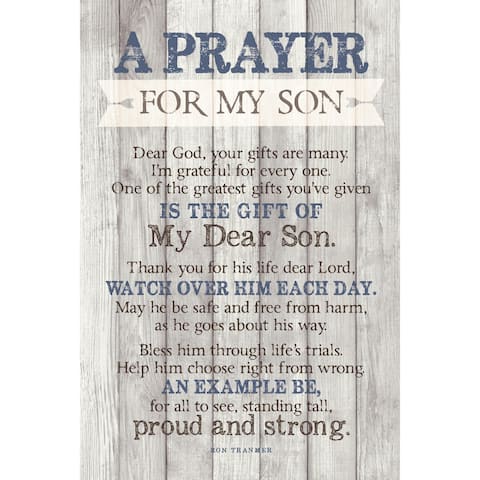 Dexsa Prayer For My Son New Horizons Wood Plaque with Easel