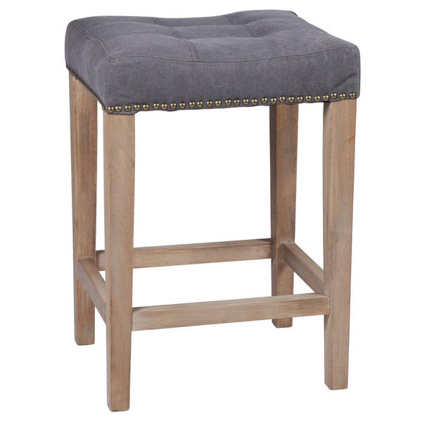 Nashville Slate Grey 25inch Nailhead Counter Stool Free Shipping