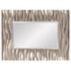 preview thumbnail 4 of 5, Allan Andrews Warm Silver Deep Textured Wave Rectangular Framed Wall Mirror