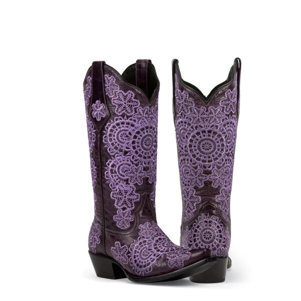 purple womens boots