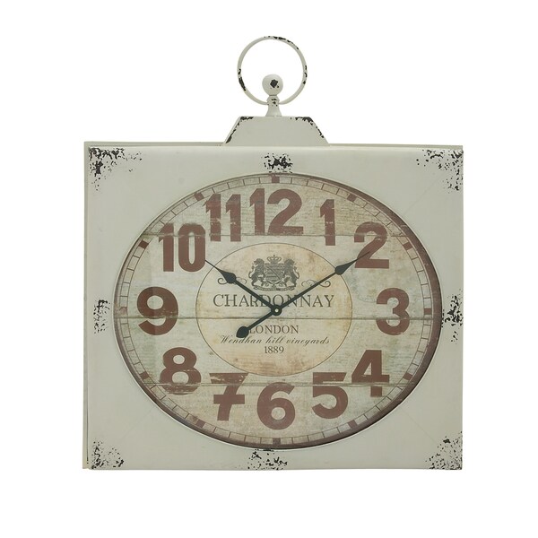 Shop Offwhite Rustic Wall Clock Free Shipping Today