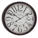 preview thumbnail 1 of 9, White Wood Natural Wall Clock 24 x 24 x 3 - 24 x 2.5 x 24