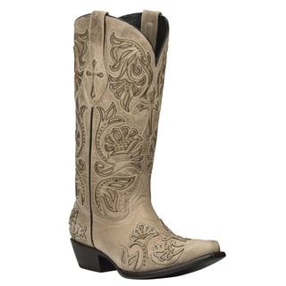 Lane Boots Women's 'Pale Rider' Cream Leather Boots - 13303892 ...