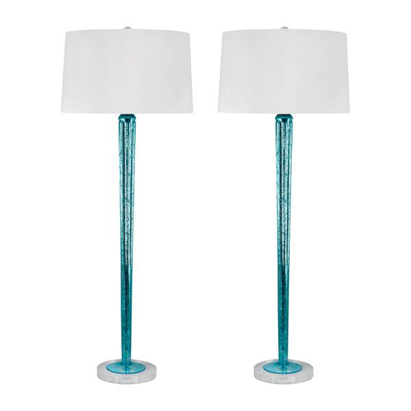 Mercury Glass Candlestick Lamp in Blue (Set of 2) Bed Bath & Beyond