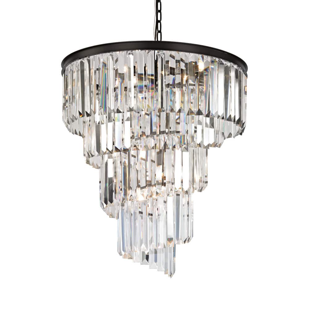Elk Home Palacial Oil Rubbed Bronze With Crystal 9 Light Chandelier