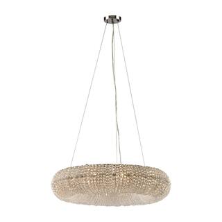 Elk Home Crystal Ring Chrome With Crystal Beads 10 Light Chandelier