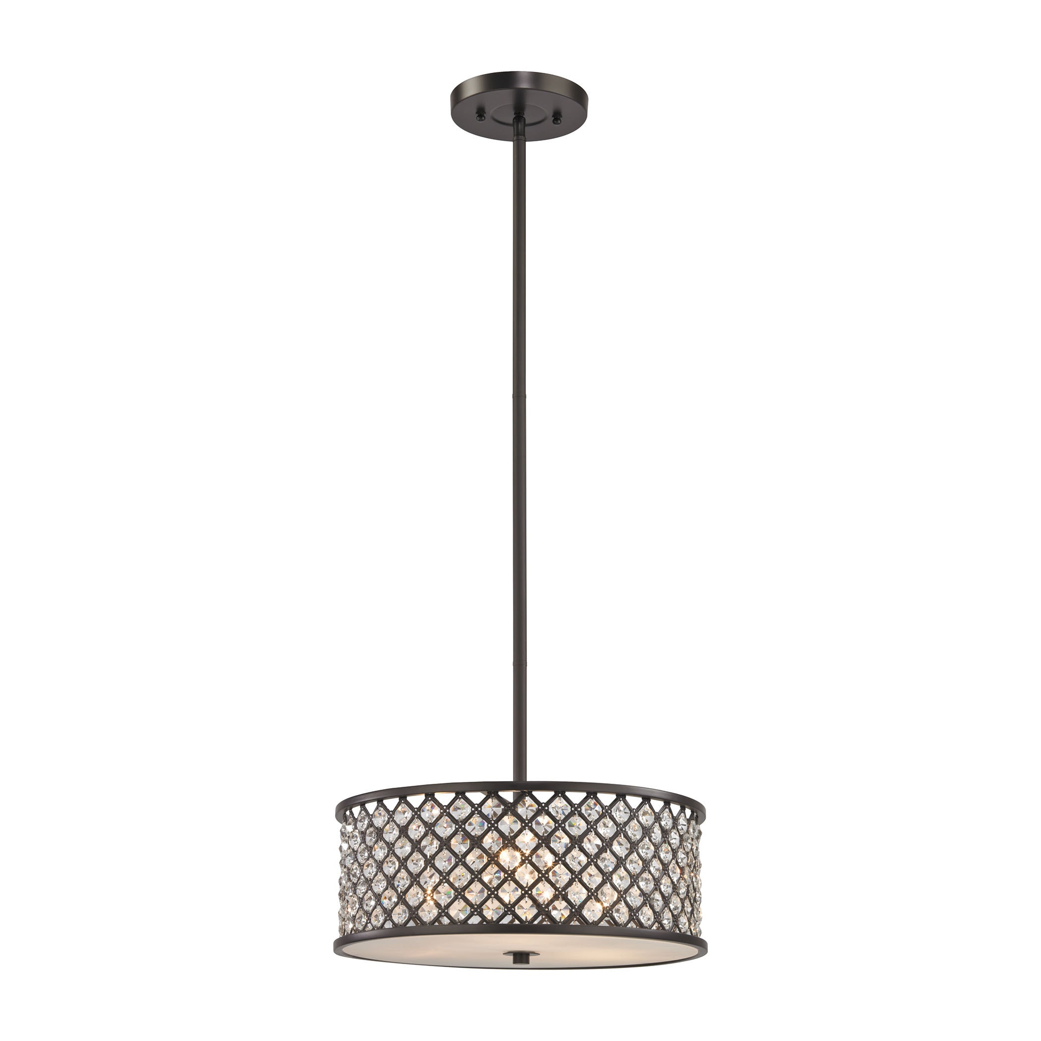 Elk Genevieve 3-light LED Chandelier in Oil Rubbed Bronze (Oil Rubbed Bronze) - Chandeliers For Bedrooms by Overstock.com