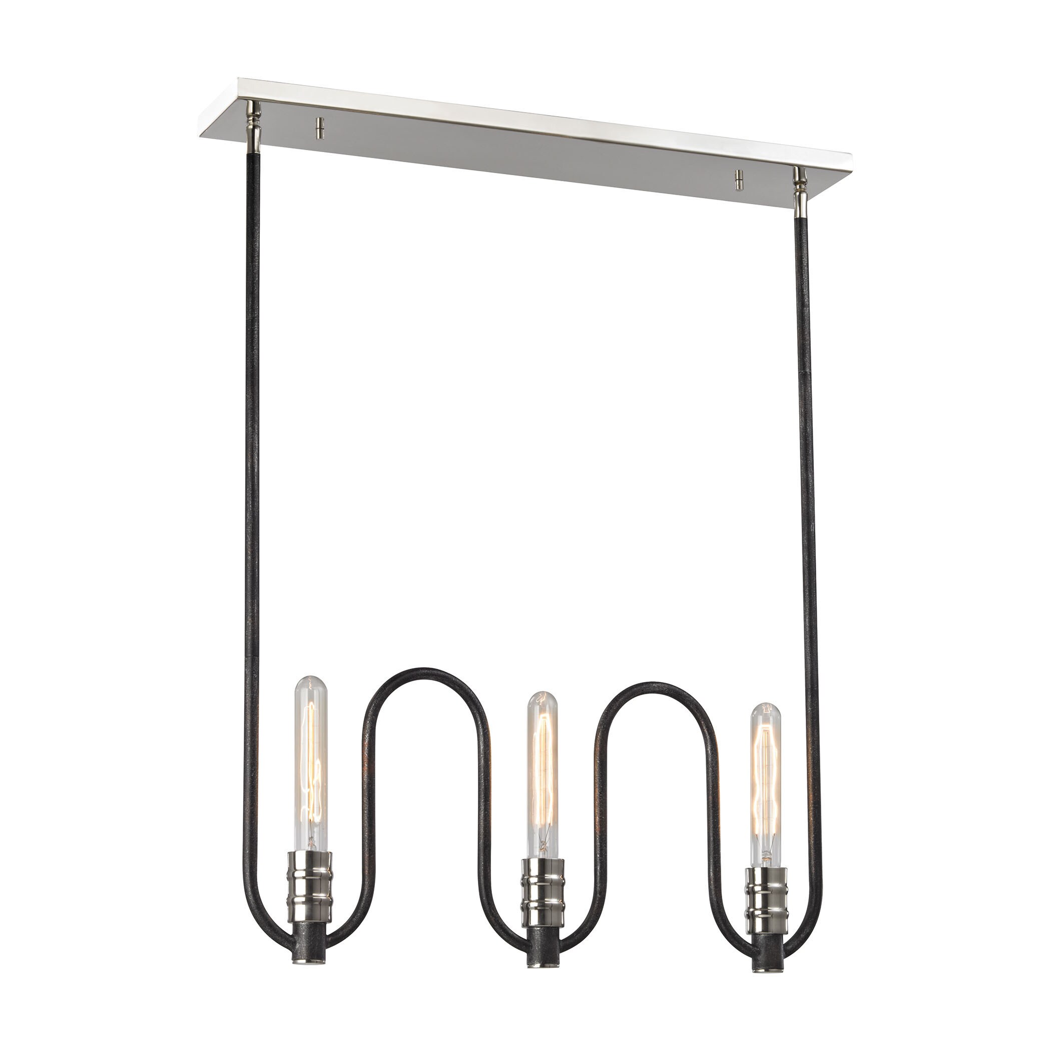 Elk Continuum 6-light  LED Chandelier in Silvered Graphite With Polished Nickel Accents (Silvered Graphite, Polished Nickel) - Chandeliers For Bedrooms by Overstock.com