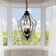 preview thumbnail 3 of 2, Warehouse of Tiffany Kennedy 3-light Black-finish 11-inch Crystal Chandelier