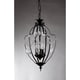 preview thumbnail 4 of 2, Warehouse of Tiffany Kennedy 3-light Black-finish 11-inch Crystal Chandelier