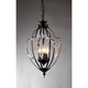 preview thumbnail 1 of 2, Warehouse of Tiffany Kennedy 3-light Black-finish 11-inch Crystal Chandelier