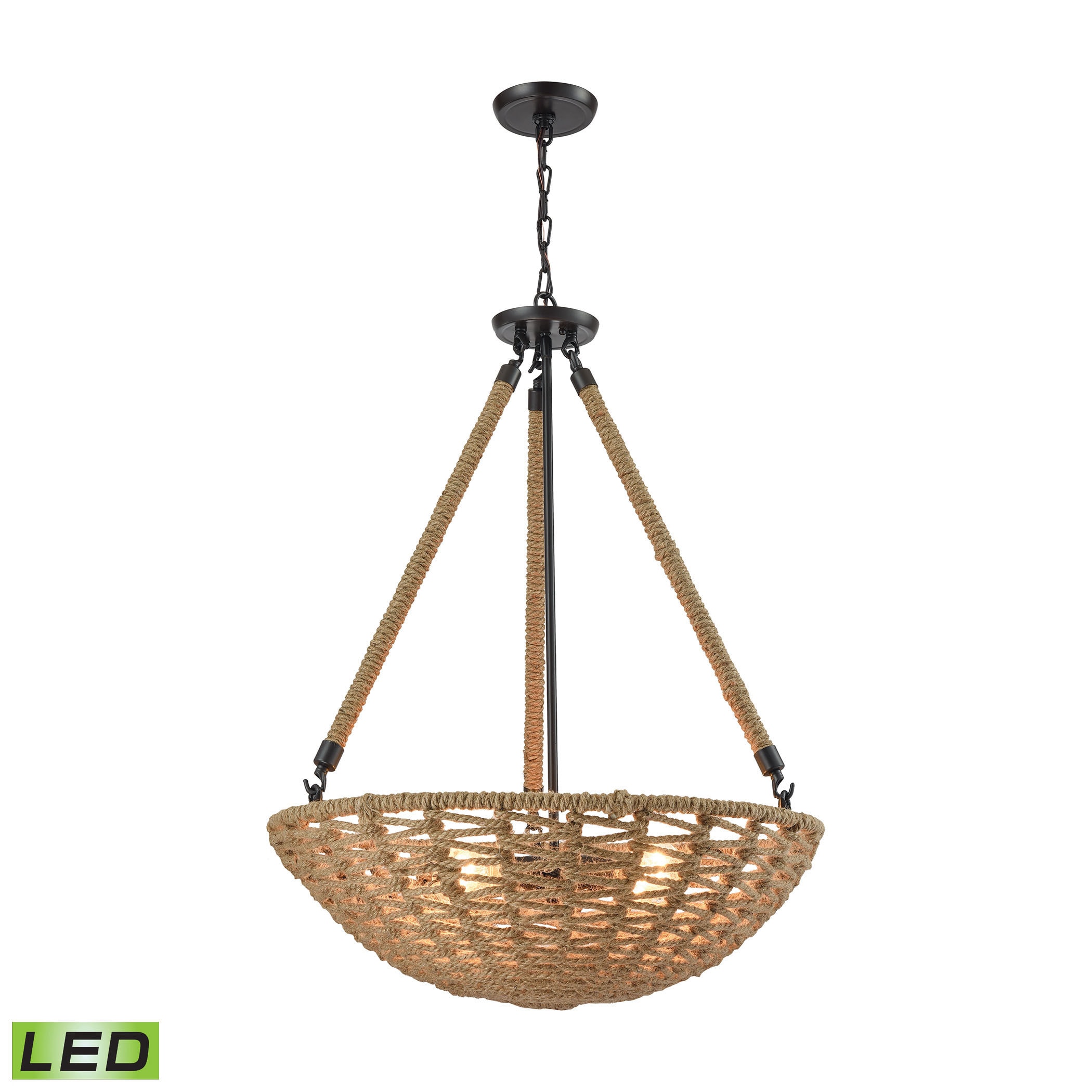 Elk Weaverton 4-light LED Chandelier in Oil Rubbed Bronze (Oil Rubbed Bronze) - Chandeliers For Bedrooms by Overstock.com