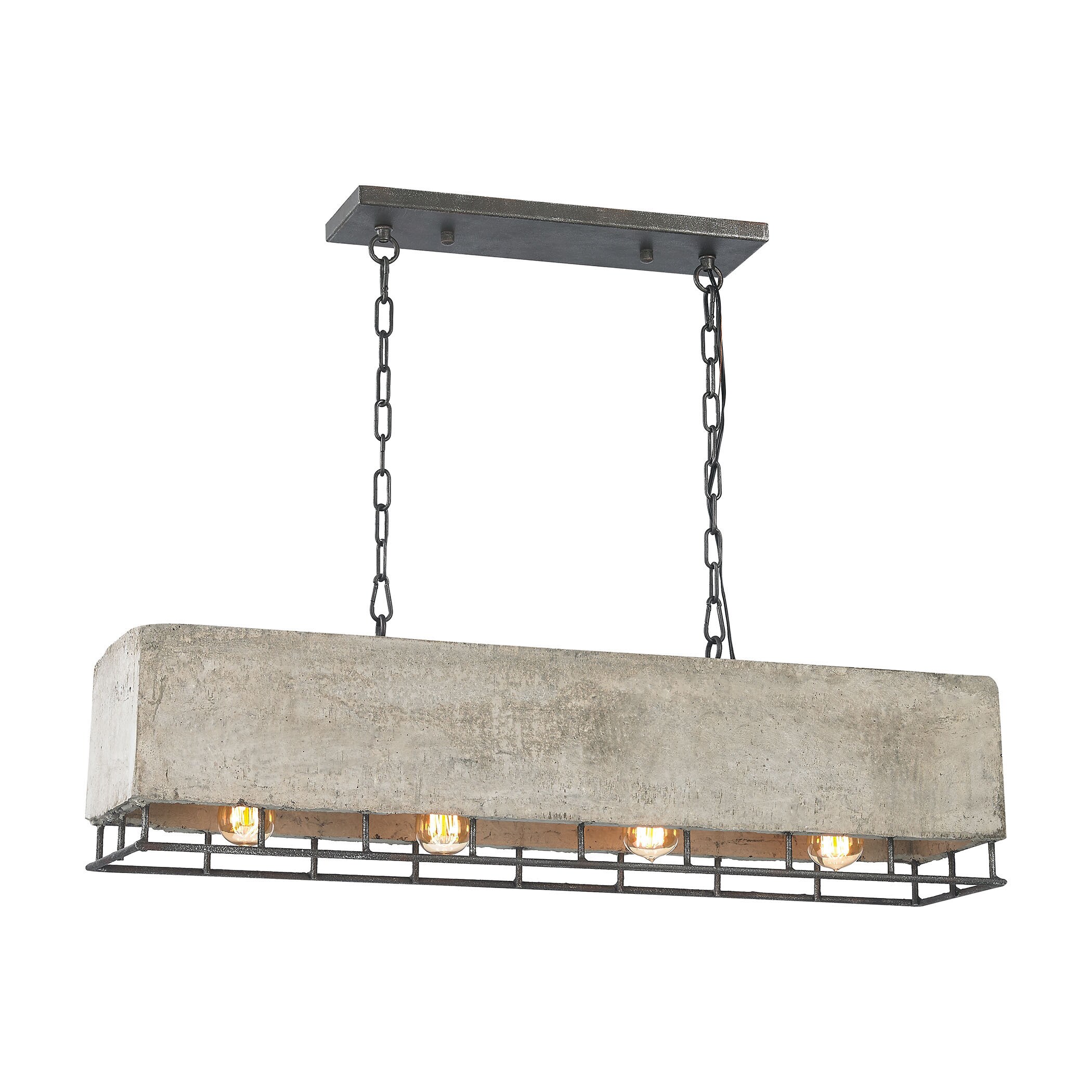 Elk Brocca 4-light LED Chandelier in Silverdust Iron (Silverdust Iron) - Chandeliers For Bedrooms by Overstock.com