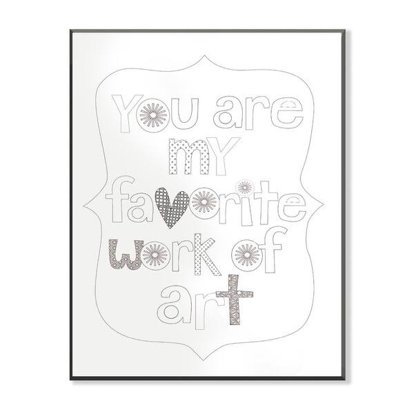 You Are My Favorite Art DIY Coloring Wall Plaque Bed Bath & Beyond