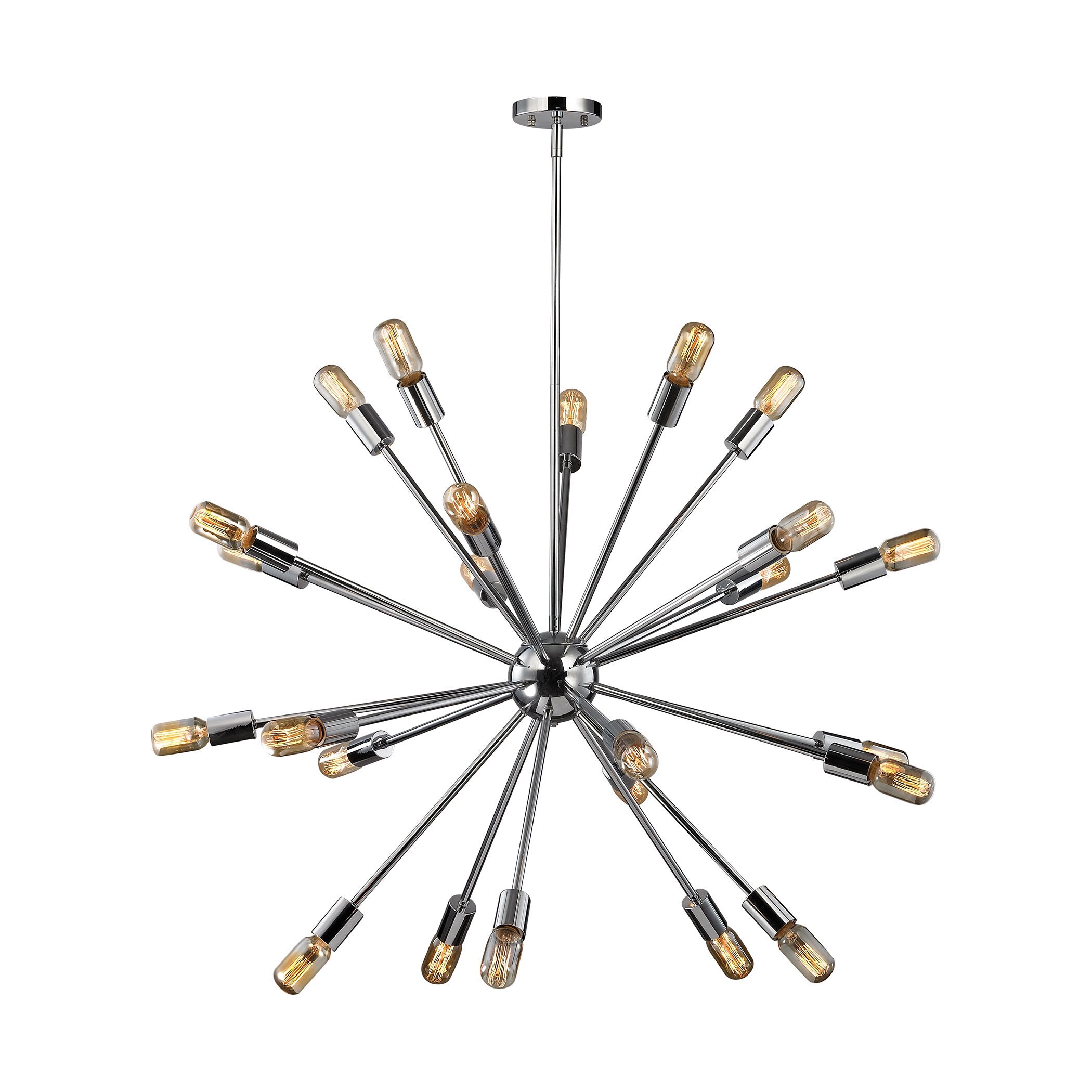 Elk Delphine 24-light LED Chandelier in Polished Chrome (Polished Chrome) - Chandeliers For Bedrooms by Overstock.com
