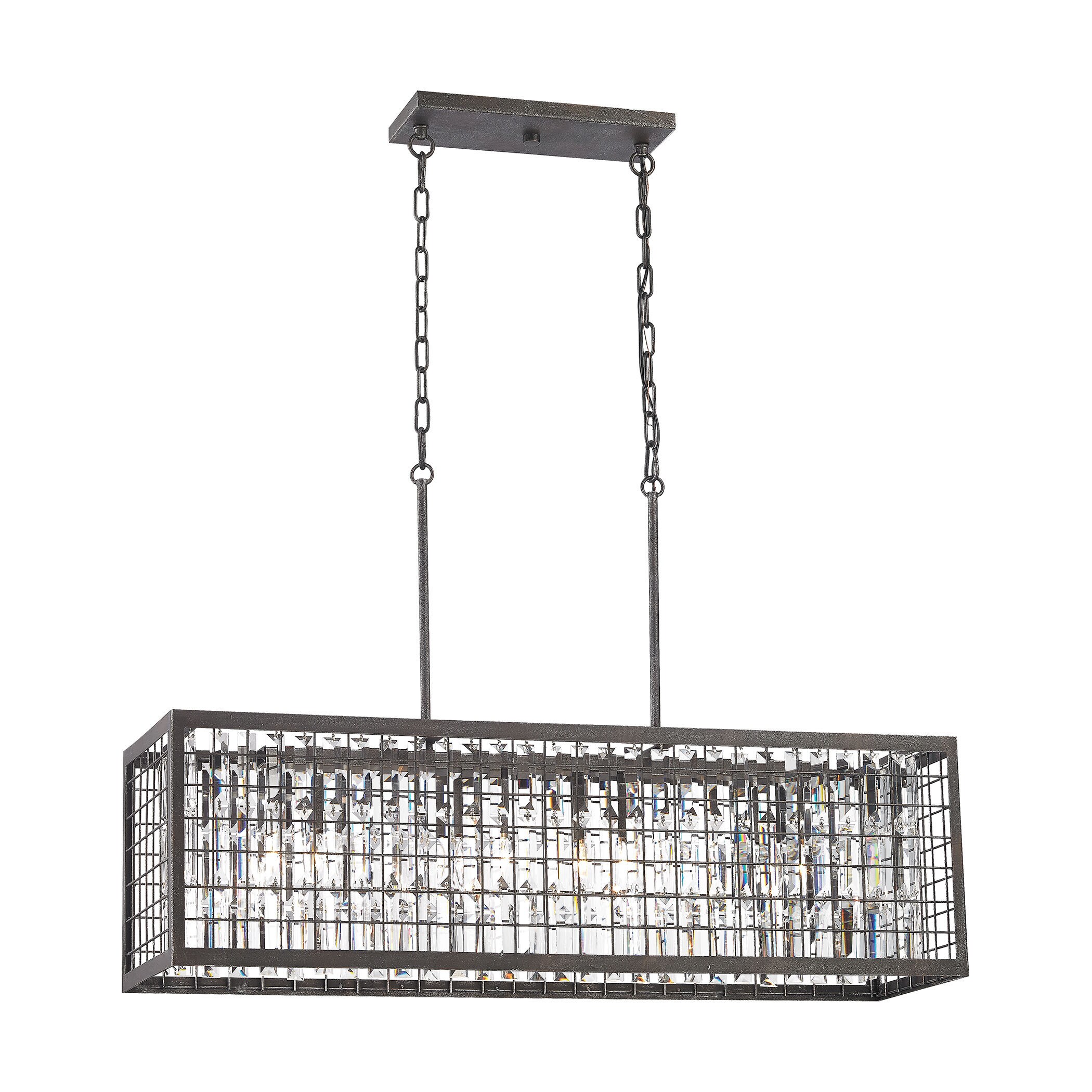 Elk Nadina 4-light  LED Chandelier in Silverdust Iron (Silverdust Iron) - Chandeliers For Bedrooms by Overstock.com