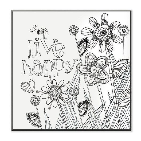 Download Live Happy DIY Coloring Wall Plaque - Overstock - 11345051