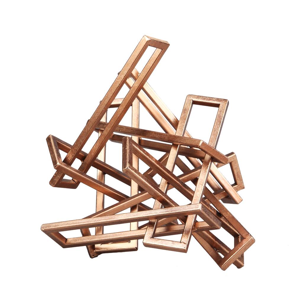 Aurelle Home Harriett Gold Finish Metal Sculpture Large - N/A