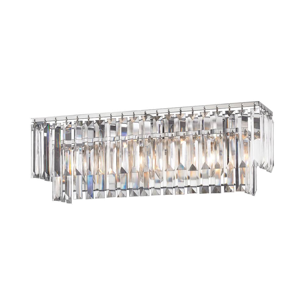 Elk Home Palacial Polished Chrome With Crystal 3 Light Vanity Light