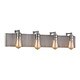 preview thumbnail 1 of 0, Elk Corrugated Steel 4-light Vanity in Weathered Zinc and Polished Nickel