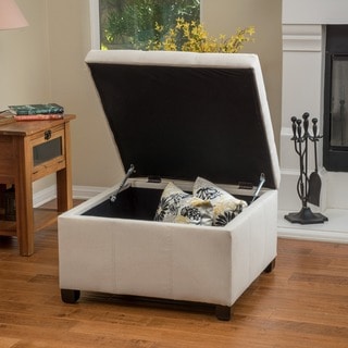 Cortez Fabric Storage Ottoman by Christopher Knight Home