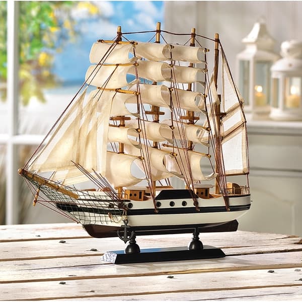 Unique Passat Detailed Nautical Wooden Boat Model - On Sale - Bed Bath &  Beyond - 11345559
