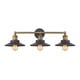 preview thumbnail 1 of 1, Elk English Pub 3-light Vanity in Tarnished Graphite and Antique Brass