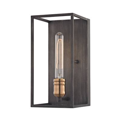 Elk Nadra 1-light Wall Sconce in Brushed Gray and Polished Gold