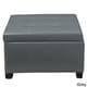preview thumbnail 2 of 18, Cortez Faux Leather Storage Ottoman by Christopher Knight Home Grey