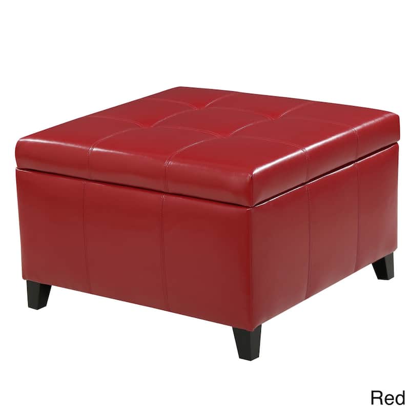 Cortez Faux Leather Storage Ottoman by Christopher Knight Home