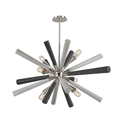 Elk Home Solara Polished Nickel Metal 6 Light Chandelier