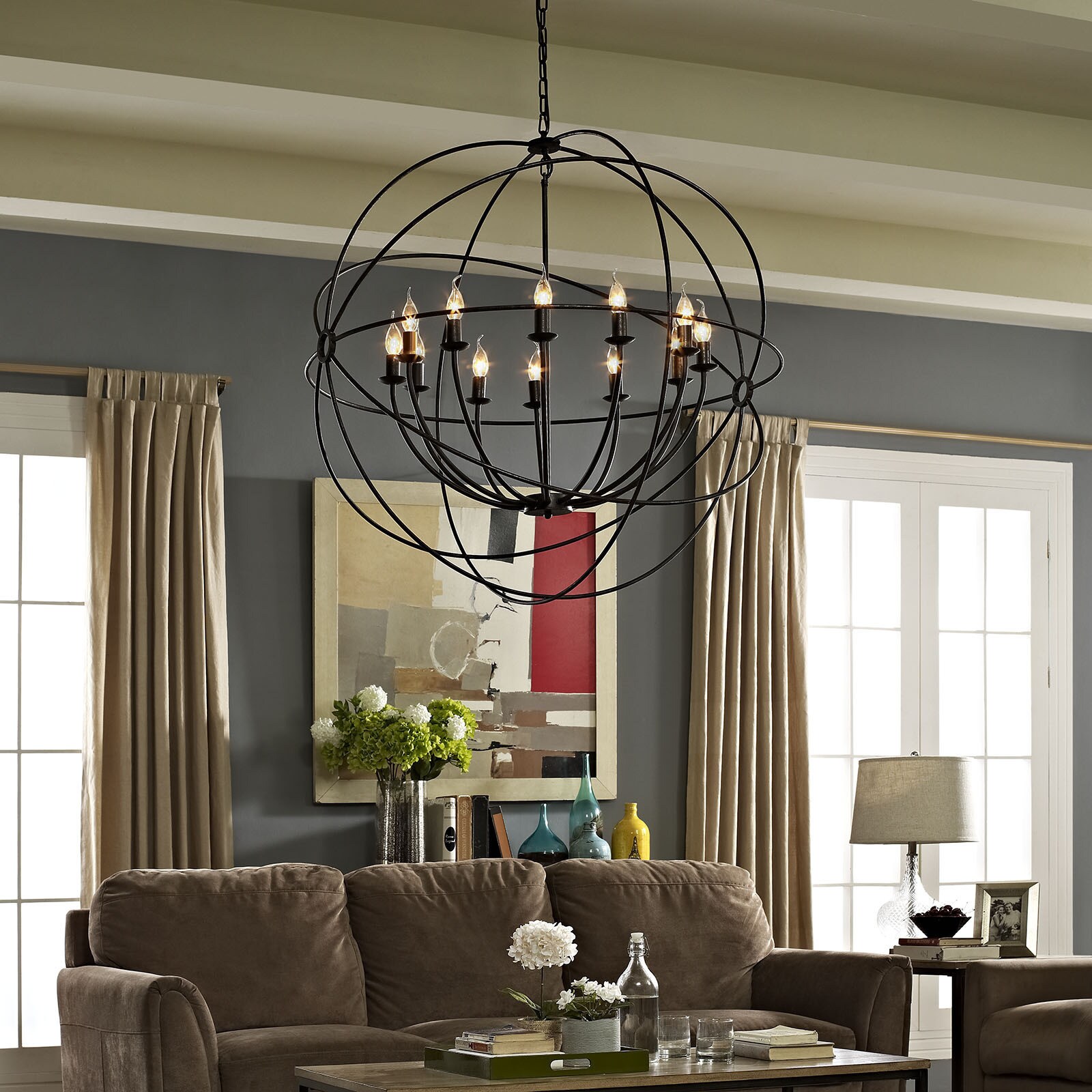 Atom 39.5" Chandelier (Brown) - Chandeliers For Bedrooms by Overstock.com