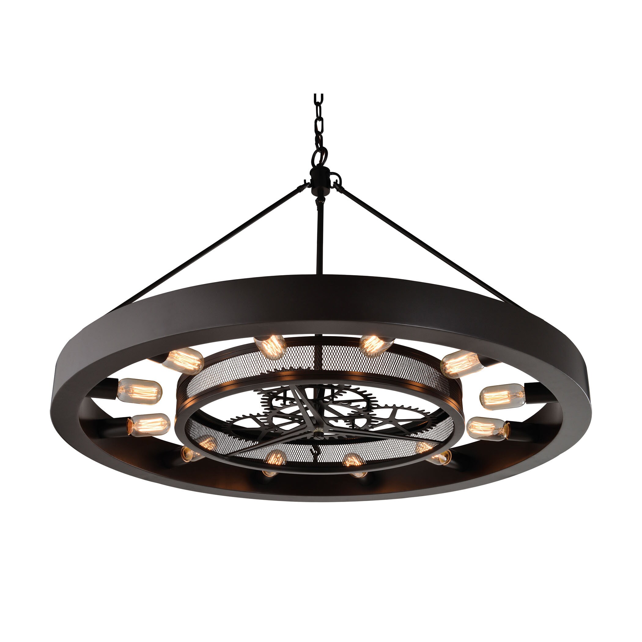 Elk Chronology 12-light LED Chandelier in Oil Rubbed Bronze (Oil Rubbed Bronze) - Chandeliers For Bedrooms by Overstock.com