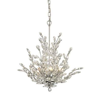 Elk Crystique 6-light LED Chandelier in Polished Chrome