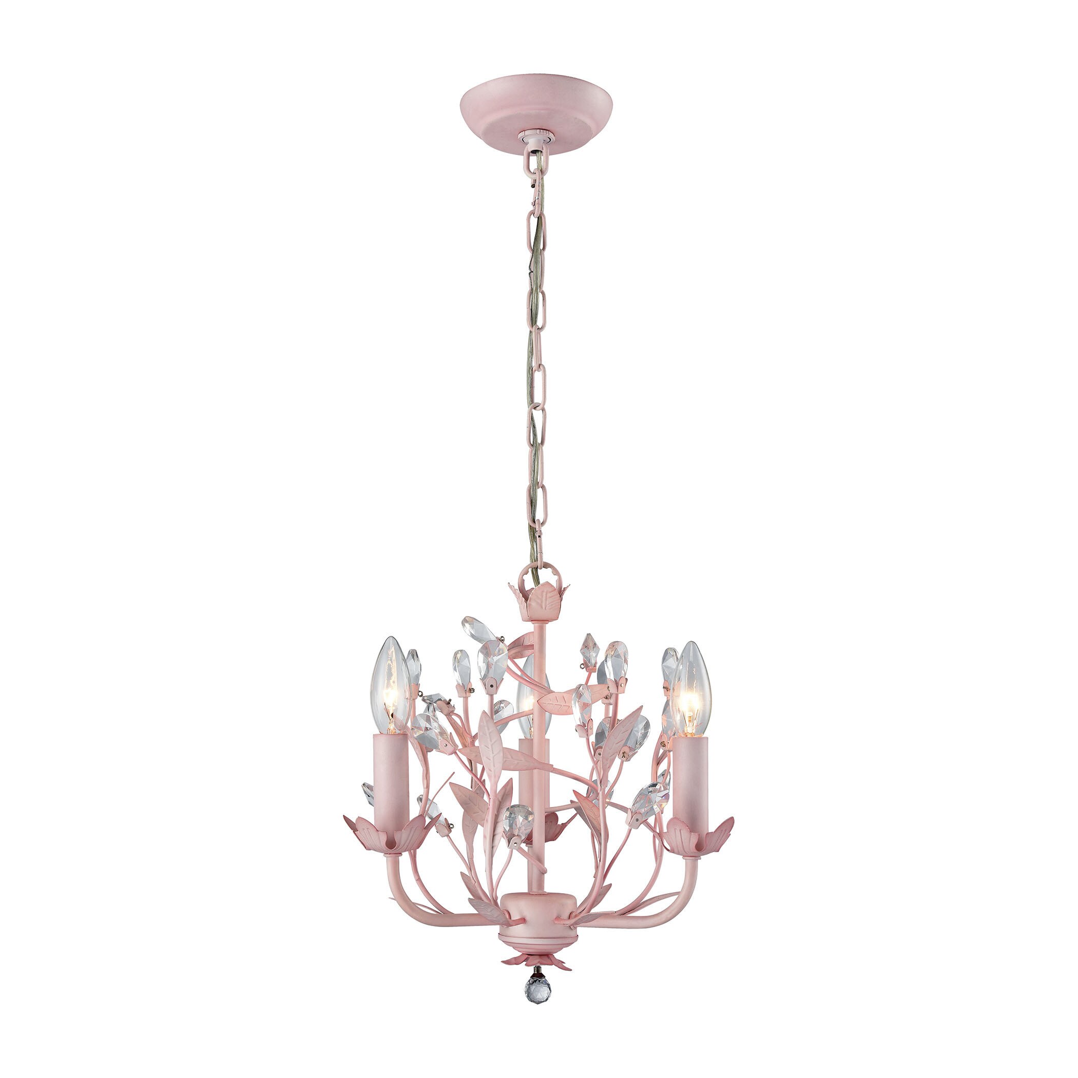 Elk Circeo 3 Light Led Chandelier In Pink Elk Circeo 3 Light Led Chandelier