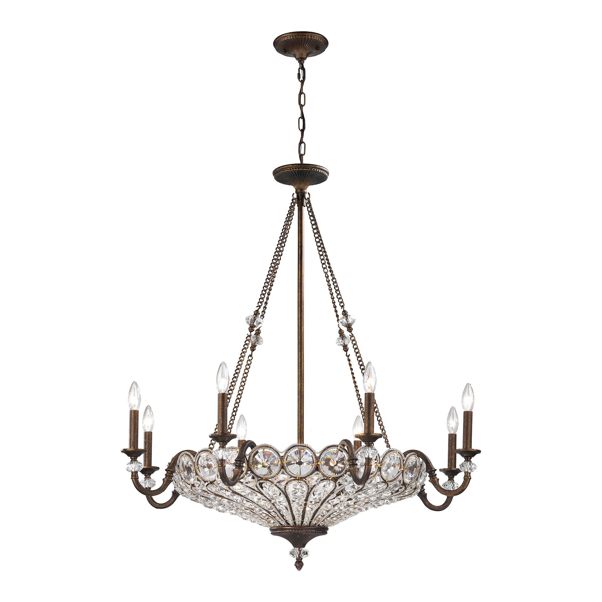 Elk Christina 12-light LED Chandelier in Mocha (Mocha) - Chandeliers For Bedrooms by Overstock.com