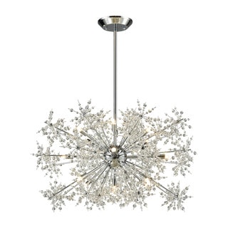 Elk Home Snowburst Chrome With Crystal Beads 15 Light Chandelier