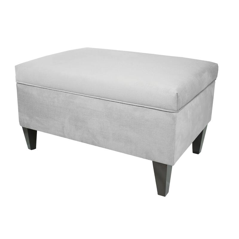 MJL Design Brooklyn Upholstered ENNIS Square Leg Box Storage Ottoman