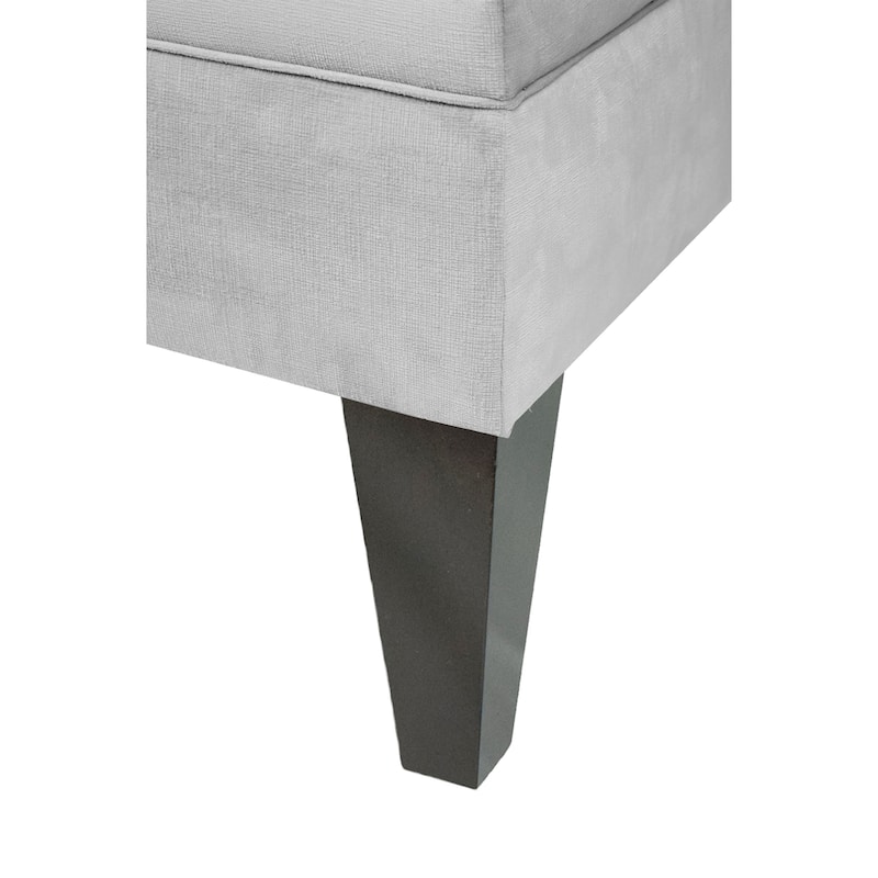 MJL Design Brooklyn Upholstered ENNIS Square Leg Box Storage Ottoman