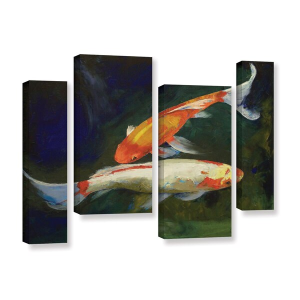 Artwall Michael Creese S Feng Shui Koi Fish 4 Piece Gallery Artwall Michael Creese X27 S Feng Shui Koi Fish 4 Piece Gallery Wrapped