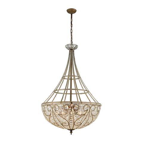 Elk Elizabethan 10-light LED Pendant in Dark Bronze