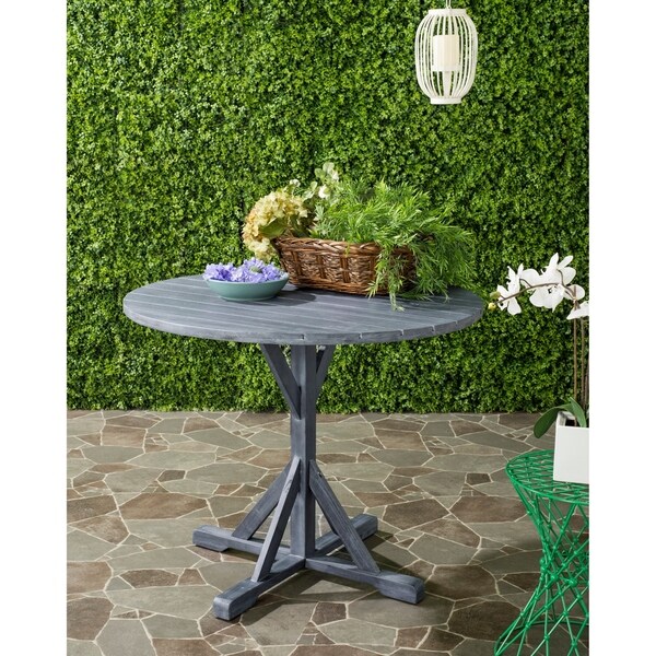 Shop Safavieh Arcata Outdoor Ash Grey Round Table 35 4 X