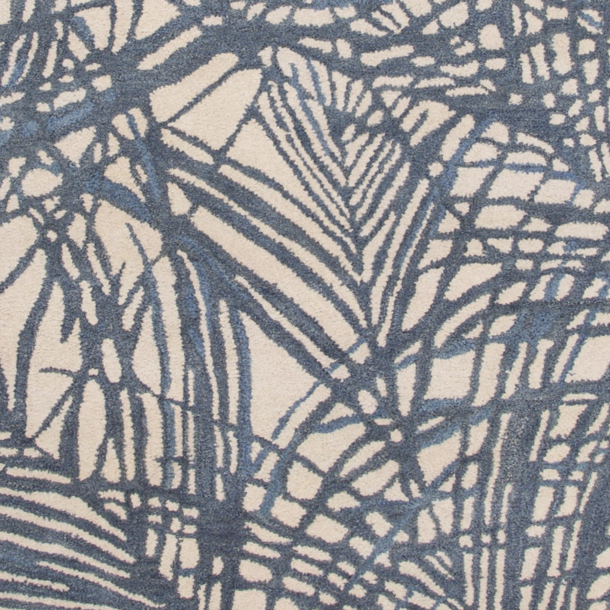 Contemporary Coastal Pattern Blue/Ivory Wool Area Rug (2x3) - 2' x  3'/Surplus - Bed Bath & Beyond - 11351074